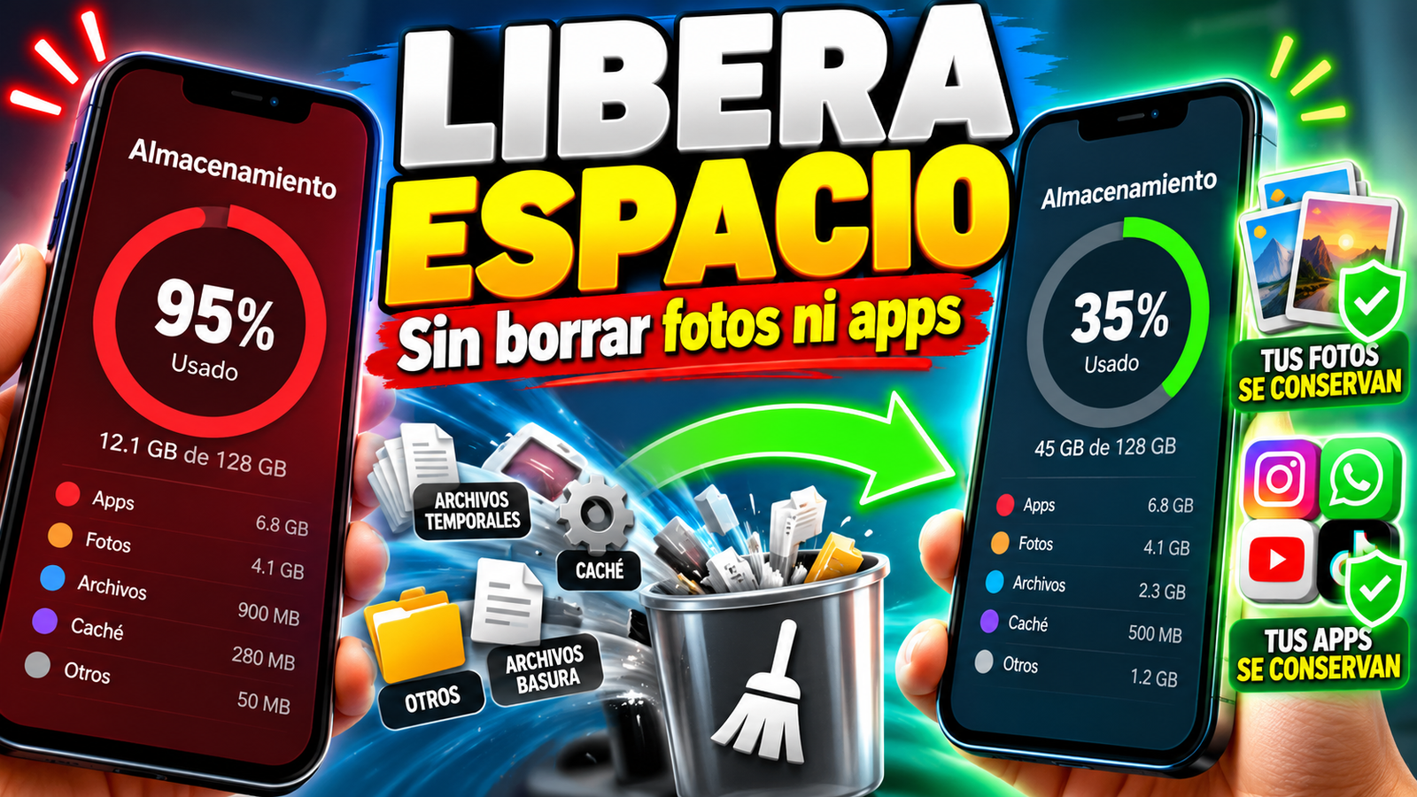 Cómo liberar espacio en tu celular sin borrar fotos ni aplicaciones